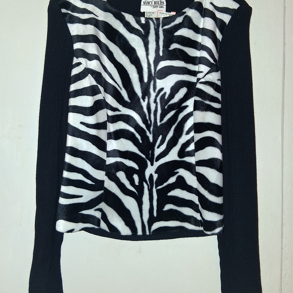 Black and White Zebra Print Sweater